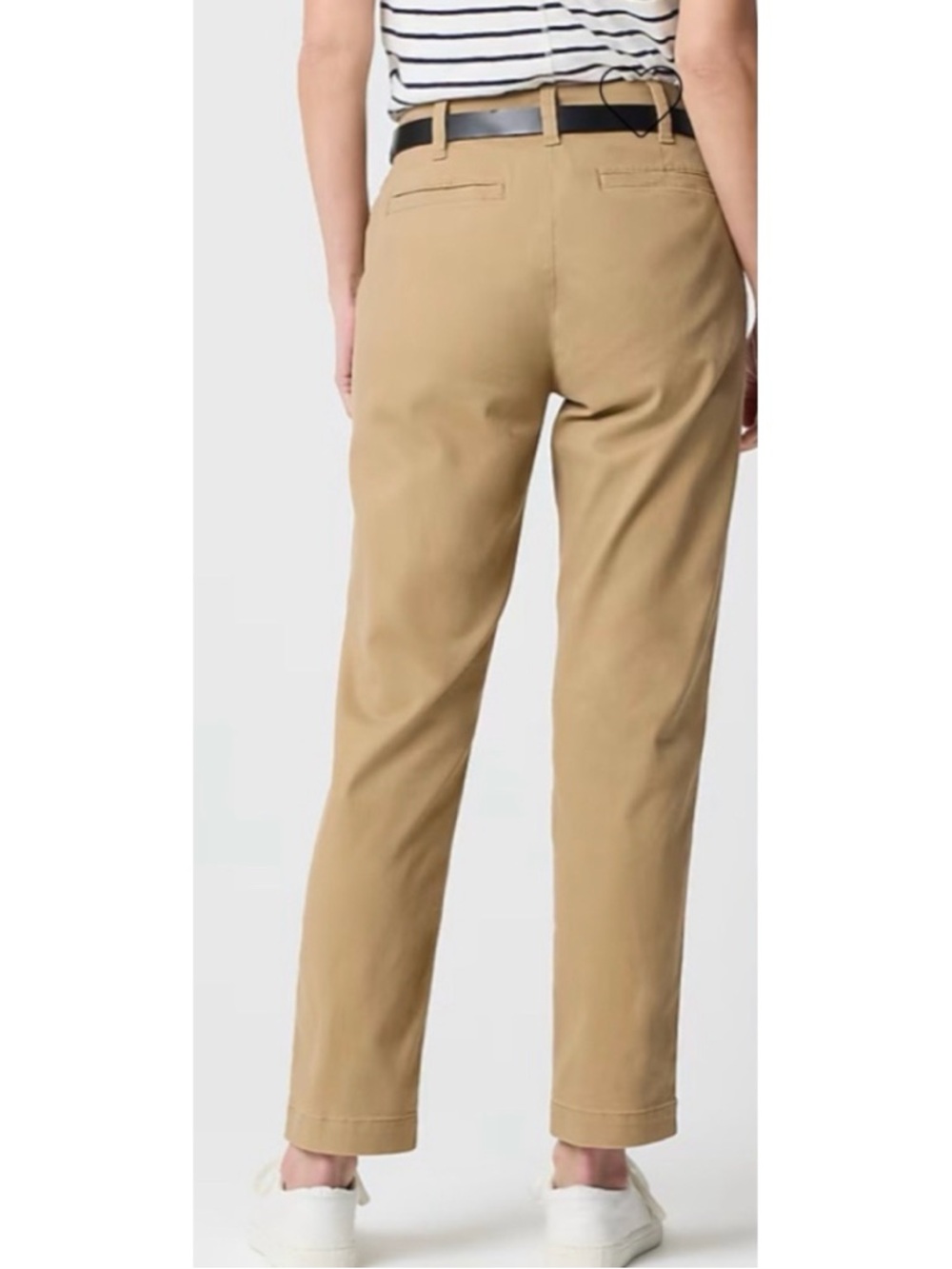 New J. Crew High-Rise Girlfriend Chino Pants in Khaki color Size 34X32 - Picture 2 of 11